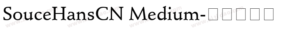 SouceHansCN Medium字体转换